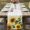 Yellow, variant on Table Runner 120 Inches Long for Kitchen Dining, Sunflowers Dresser Scarf Farmhouse, Dining Table Decorations for Wedding/Parties, Spring Farmhouse Flowers Dragonflies Retro 13 x 120 In