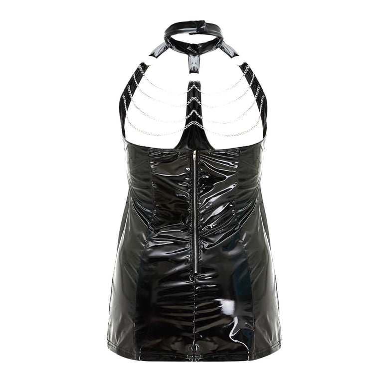 white christmas dresses Choker Cut Out Halter Mini Dress main image 0