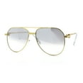thumbnail image 6 of Mens Classic Luxury Mogul Tear Drop Shape Offcer Metal Rim Racer Sunglasses Gold - Clear Mirror, 6 of 8