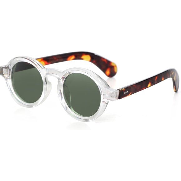 Trendy Round Polarized Sunglasses for Men Women Chunky Hippie Costume Sun Glasses 90s Circle Retro Style