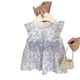 thumbnail image 5 of Vestido de verano para niñas, dulce lazo, mangas voladoras, estilo moderno, falda de viaje, 5 of 6