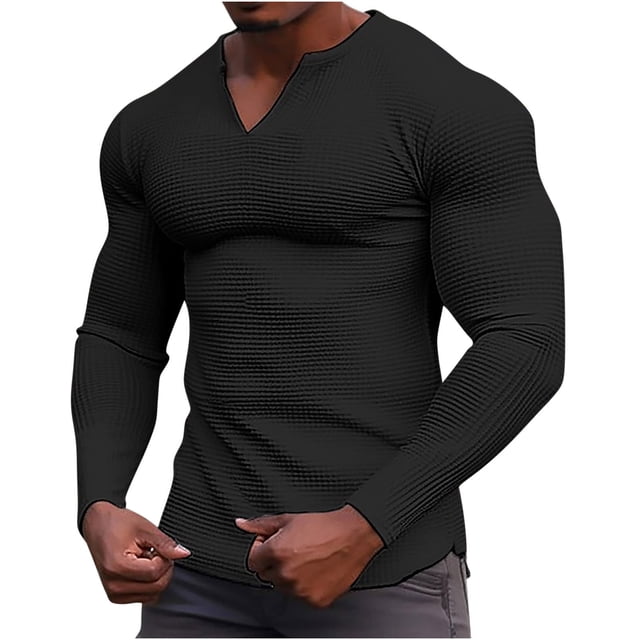 Blusas y camisas de manga larga con cuello redondo, suéter tipo jersey, cuello alto, elástico, color liso. Blusas y camisas de manga larga con cuello redondo, blusa para hombre.