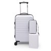 iFLY Hard Sided Luggage Fibertech 20" & Travel Case, White