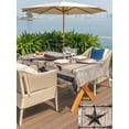 thumbnail image 4 of Outdoor Tablecloth with Umbrella Hole and Zipper, Texas Star Vintage Rectangle Table Cloth 60x84 Inch Waterproof Tablecloth, Brown Khaki Wooden Retro Art Picnic Table Cover for Patio Camping, 4 of 7