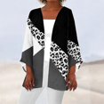 thumbnail image 1 of Cardigan pour Femmes Cardigan Décontracté pour Femmes Mode Rétro Imprimé Léger Veste Mi-Longue Cardigan Noir G, 1 of 6