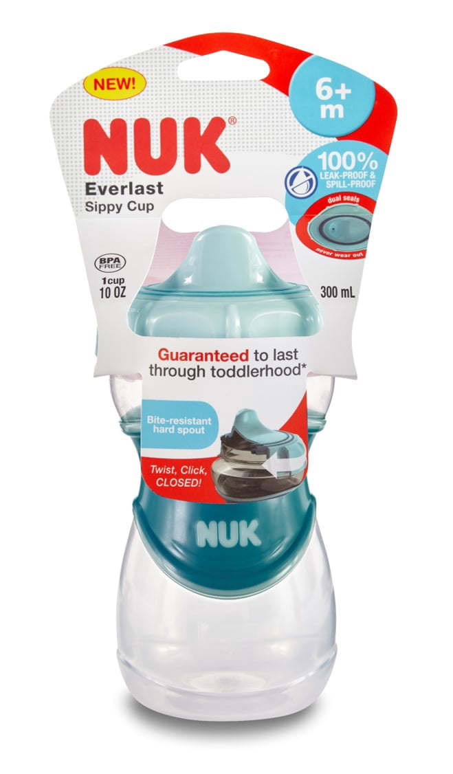 NUK Everlast Hard Spout Cup, 10 oz, Blue