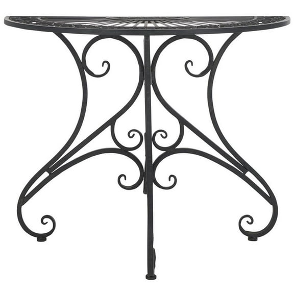 Pemberly Row Modern / Contemporary Iron Accent Tables in Black