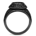 thumbnail image 4 of Luxe Jewelry Designs Men's IP Stainless Steel "United States Veteran" Ring with Black Jet Epoxy -, 4 of 4
