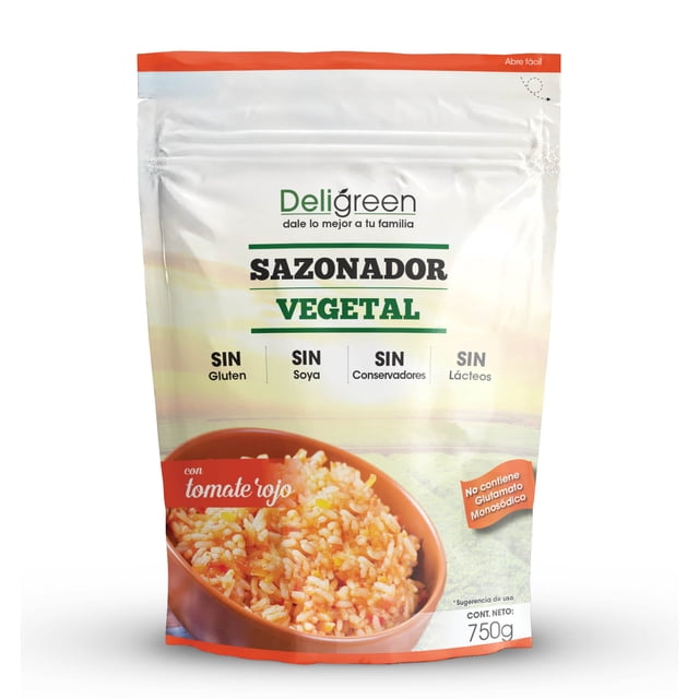 Sazonador Vegetal en polvo tipo Consomé CON TOMATE 750 gr | Hecho a base de Vegetales con Levadura Nutricional y Cúrcuma | Sazonador Vegano sin gluten | Sin Glutamato Monosódico para Cocina Saludable