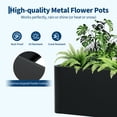 thumbnail image 3 of Heavy Duty Steel Planter Box – 20" Square, Raised Garden Bed, Rounded Corners, Open Base, Modern Black Metal, Snap-Together Assembly, For Patio, Balcony, Garden, 52x52x30cm, Bottomless, 3 of 6