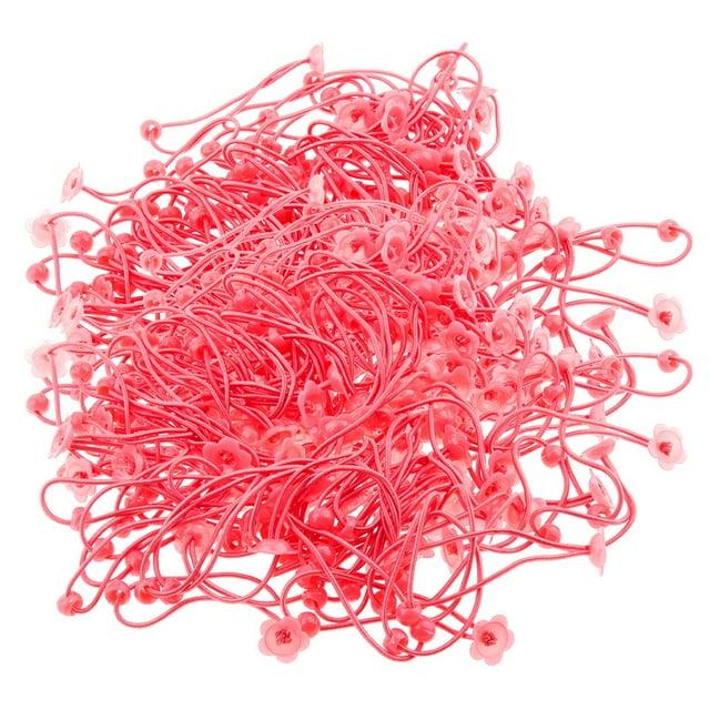 100 Uds. Cuerdas para el pelo con cuenco para niña, bandas de goma elásticas, accesorios rojos Zulema Cuerda de pelo