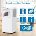 thumbnail image 3 of Portable Air Conditioner 14,000 BTU, 3-in-1 AC with Dehumidifier, Fan & Sleep Mode, Cools Rooms Up to 750 Sq.Ft., Remote Control, 24H Timer, Easy Window Install, Quiet Operation，White, 3 of 9