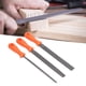 thumbnail image 5 of Limas de escofina de mano agarre cómodo juego de limas de madera de semicírculo plano y redondo de 3 piezas para dar forma a agujeros esquinas ranuras ANGGREK Otros, 5 of 8