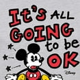 thumbnail image 3 of Disney - Mickey Mouse - It's All Going to be OK - Juniors Fitted Graphic T-Shirt, 3 of 5