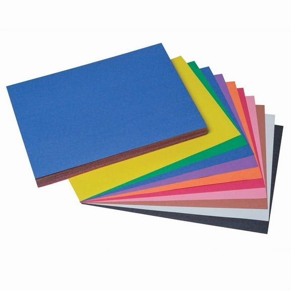Construction Paper, 10 Assorted Colors, 9" x 12", 100 Sheets
