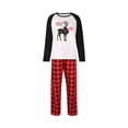 thumbnail image 1 of Kmbangi Hauts Raglan de Noël avec Rennes et Pantalons à Carreaux Pyjamas Parent-Enfant, 1 of 9
