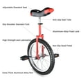 thumbnail image 3 of Yescom 18 In Wheel Outdoor Unicycle Skid-proof Tire Fitness Bicycle Balance Training for Adults Teenagers Kids, Red, 3 of 8