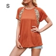 thumbnail image 1 of Camiseta de mujer con estampado de manga corta, cuello redondo, camiseta informal de verano, naranja, S sidaley AP001232-09, 1 of 7