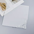 thumbnail image 3 of White Bridal Handkerchiefs Double Layer Cotton Fabric with Intricate Lace Trim Package of 2, 3 of 9