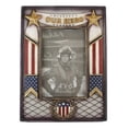 thumbnail image 3 of Military Patriotic USA Flag Star Veteran Memorial Our Hero 4"X6" Picture Frame, 3 of 4