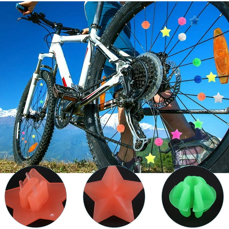 72 Pcs Wheel Decor Bike Decoration Accessories Bikes Pipeline Plastic Spoke Decorations Beads