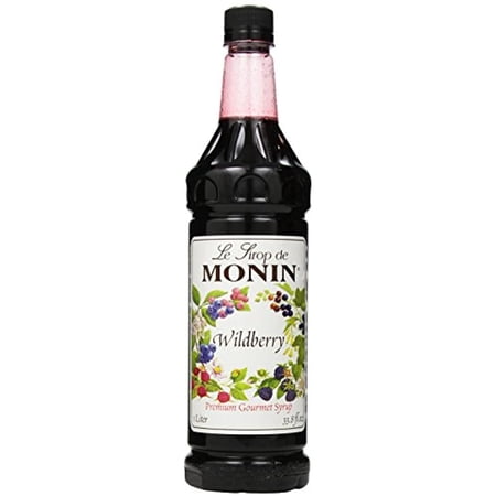 Monin Flavored Syrup, Wildberry, 33.8-Ounce Plastic Bottle (Pack Of 4)