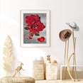 thumbnail image 4 of Cuadros Decorativos Cuadro de arte de diamantes de imitación de mosaico de rosa roja con taladro cuadrado completo DIY 5D Likrtyny embutido en tela, 4 of 9