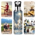 thumbnail image 4 of ALAZA Horse in Winter Water Bottle Insulated Flask Stainless Steel Straw Lid 20 oz, 4 of 6