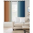 thumbnail image 2 of Burnt Orange Blue Ombre Blackout Curtains for Bedroom/Living Room, Thermal Insulated Kitchen Curtains, Abstract Modern Art Aesthetics Grommet Darkening Window Treatment Drapes 42"x63"x2, 2 of 8