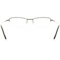 thumbnail image 4 of Unisex Optical Eyewear - Rectangle Shape, Metal Half Rim, Olive Brown, 4 of 4