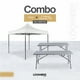 thumbnail image 1 of Combo Toldo Padua Blanco Impermeable 3x3 con Dos Mesas Plegables Blancas 1.8 metros Tipo Portafolio LOOMBER, 1 of 4