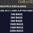 thumbnail image 7 of Clear Flat Poly Bags, 1.25Mil 6" X 8" & 1500 Bags | Low-Density Polyethylene (LDPE), Flat Open Top Plastic Packaging Packing | Flexible and Durable Plastic Bags, 7 of 7