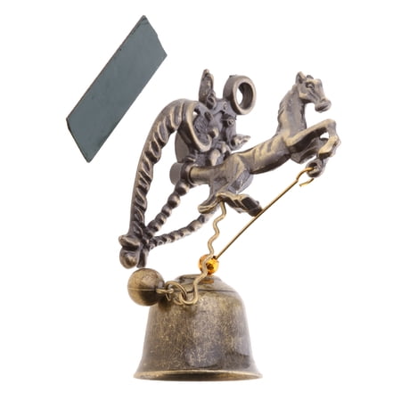 Windchime Metal Bells Decor indoor and outdoor , Bronze, Horse