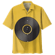 thumbnail image 3 of Camisa hawaiana con estampado de discos de DJ para hombre, blusa informal de manga corta con estampado 3D para fiesta de verano, con botones y solapa de gran tamaño, 3 of 5
