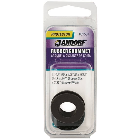 Jandorf 61507 Grommet 1/2 in ID Rubber Black