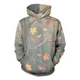 thumbnail image 2 of Craaazy Camo Hoodies for Women Men, Maple Leaf Print Oversized Hooded Sweatshirt Long Sleeve Fleece Pullover With Pocket Gifts, 2 of 8