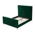 thumbnail image 6 of Posh Living Alex Velvet Upholstered Platform Queen Bed in Hunter Green, 6 of 8
