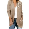 thumbnail image 1 of Fall Jackets Coats Cardigan Sweaters for Women, Solid Color Curved Placket Large Pocket Sweater Cardigan Jacket Yellow, 1 of 3
