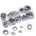 thumbnail image 3 of Uxcell 220 Pcs Internal Tooth Washers Set, 7 Sizes M3/M4/M5/M6/M8/M10/M12 Quick Star Locking Washers, 304 Stainless Steel, 3 of 6