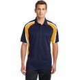 thumbnail image 1 of Polo Sport-Tek® Tricolor Micropique Sport-Wick®. ST654 Azul marino verdadero/Oro/Blanco L deporte-tek ST654, 1 of 1