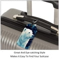 thumbnail image 3 of Square 2Pack PU Leather Galaxy Polar Bear Cruise Luggage Tag with Privacy Cover and Name ID Tag for Travel Handbags Backpacks Luggage Tags, 3 of 6