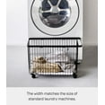 thumbnail image 4 of Yamazaki Home Rolling Wire Basket, Black, Steel, 9.8 gallons, 35 liters, Supports 11 pounds, Minimal Assembly, 4 of 7