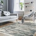 thumbnail image 4 of 5' X 8' Blue Grey Beige And Brown Abstract Power Loom Stain Resistant Area Rug, 4 of 10