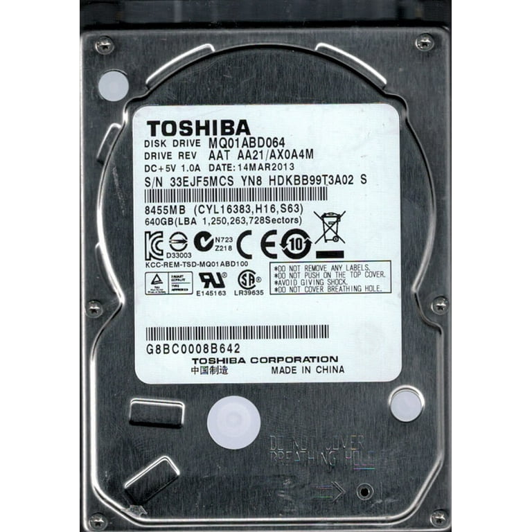 Toshiba MQ01ABD064 AAT AA21/AX0A4M 640GB CHINA [並行輸入品] Toshiba MQ01ABD064 AAT AA21/AX0A4M 640GB China - Walmart.com