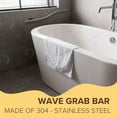 thumbnail image 3 of Wave Grab Bar for Bathroom Shower Toilet Steps Home/304 Stainless Steel/Oil Rubbed Bronze/Left/ 36", 3 of 14