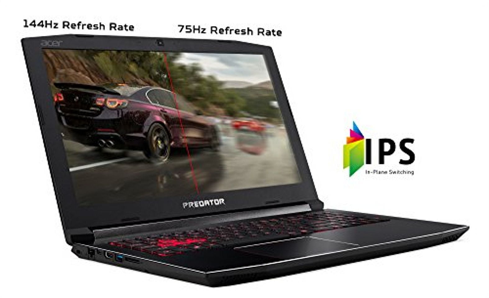 Acer Predator Helios 300 Gaming Laptop PC, 15.6 Full HD 144Hz 3ms IPS  Display, Intel i7-9750H, GeForce RTX 2060 with 6GB, 16GB DDR4, 512GB PCIe  NVMe