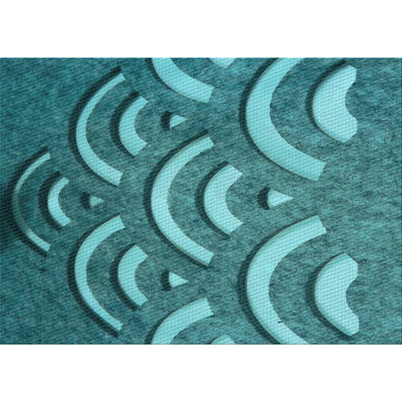 Ahgly Company Machine Washable Indoor Rectangle Transitional Dark Turquoise Green Area Rugs, 8' x 12'