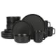 thumbnail image 1 of Juego de vajilla Gibson Home Zuma Matte Black 16 piezas para 4, 1 of 5