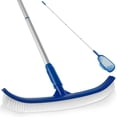 thumbnail image 3 of Kit de Nettoyage de Piscine Robuste - Brosse et Filet avec Poteau Détachable - Brosse à Poils à Maille Fine, 3 of 11