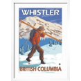 Skier Carrying Snow Skis, Whistler, BC Canada Art Print by